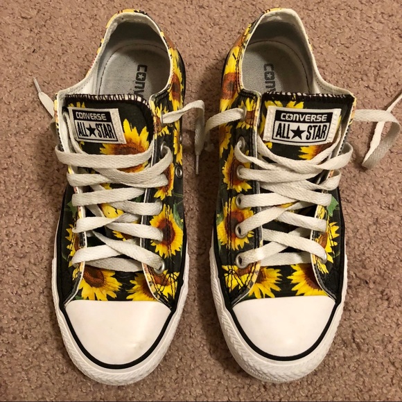 converse with sunflowers